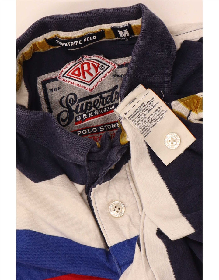 Superdry Herren-Poloshirt mit Grafik, mittelgroß, mehrfarbig, gestreift, Baumwolle