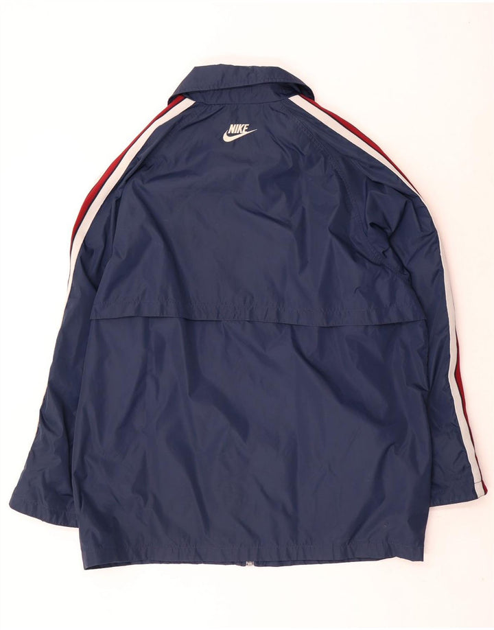 Nike Herren Regenjacke UK 42 XL Marineblau gestreift Nylon