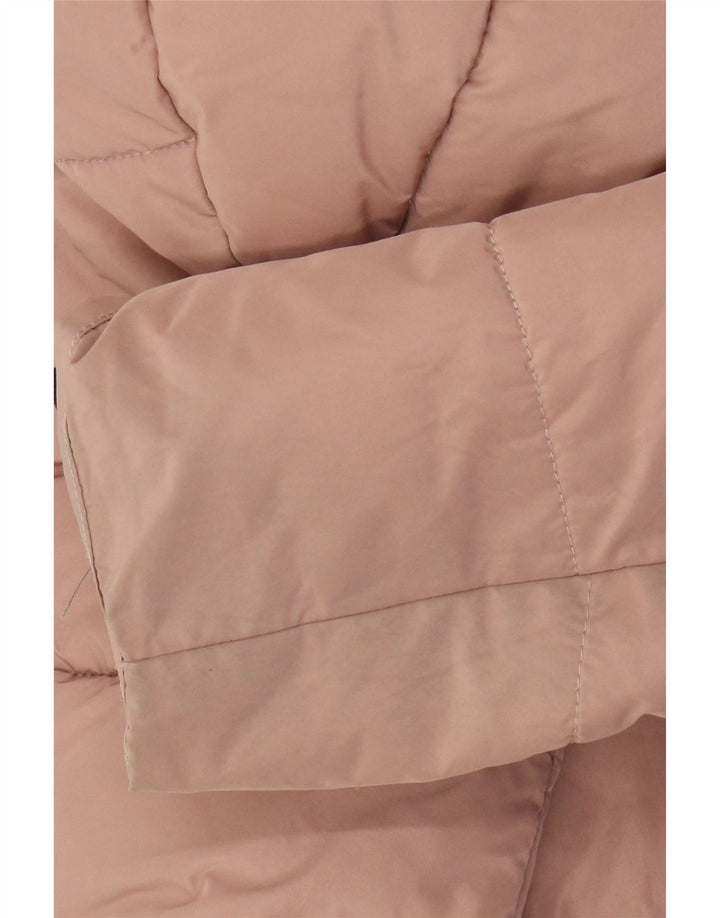 KHUJO Damen Übergroßer, wattierter Mantel mit Kapuze, UK 6, XS, Rosa, Polyester