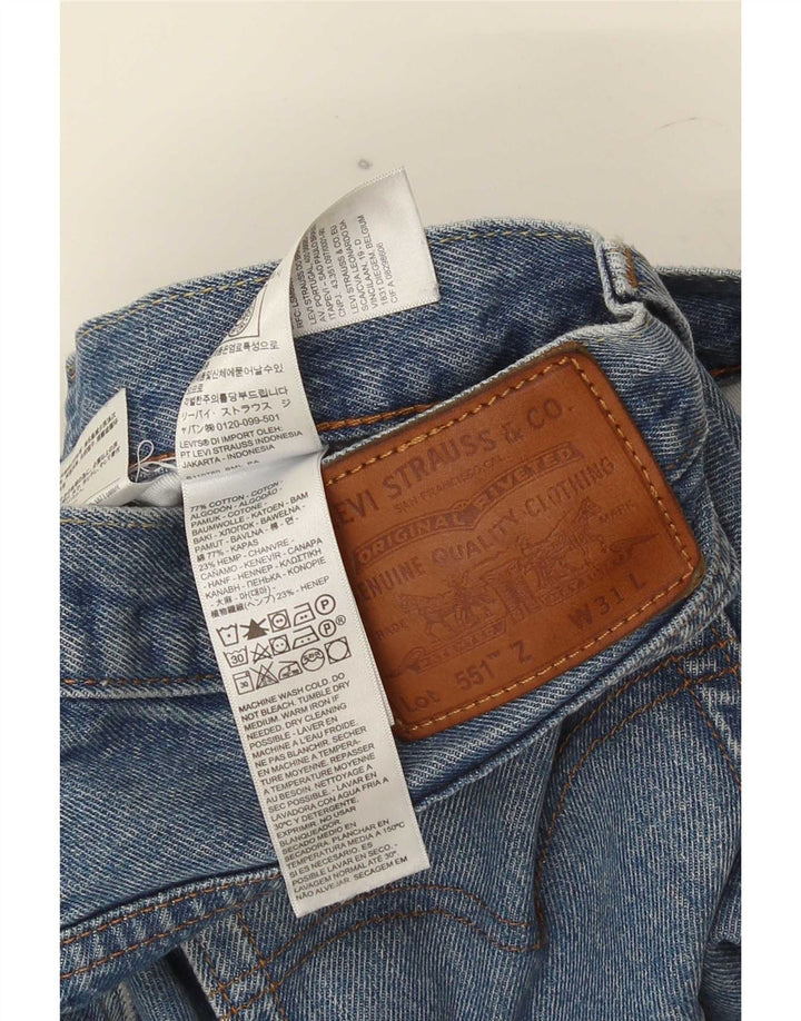 Levi's Herren 551 Straight Jeans W31 L26 Blaue Baumwolle