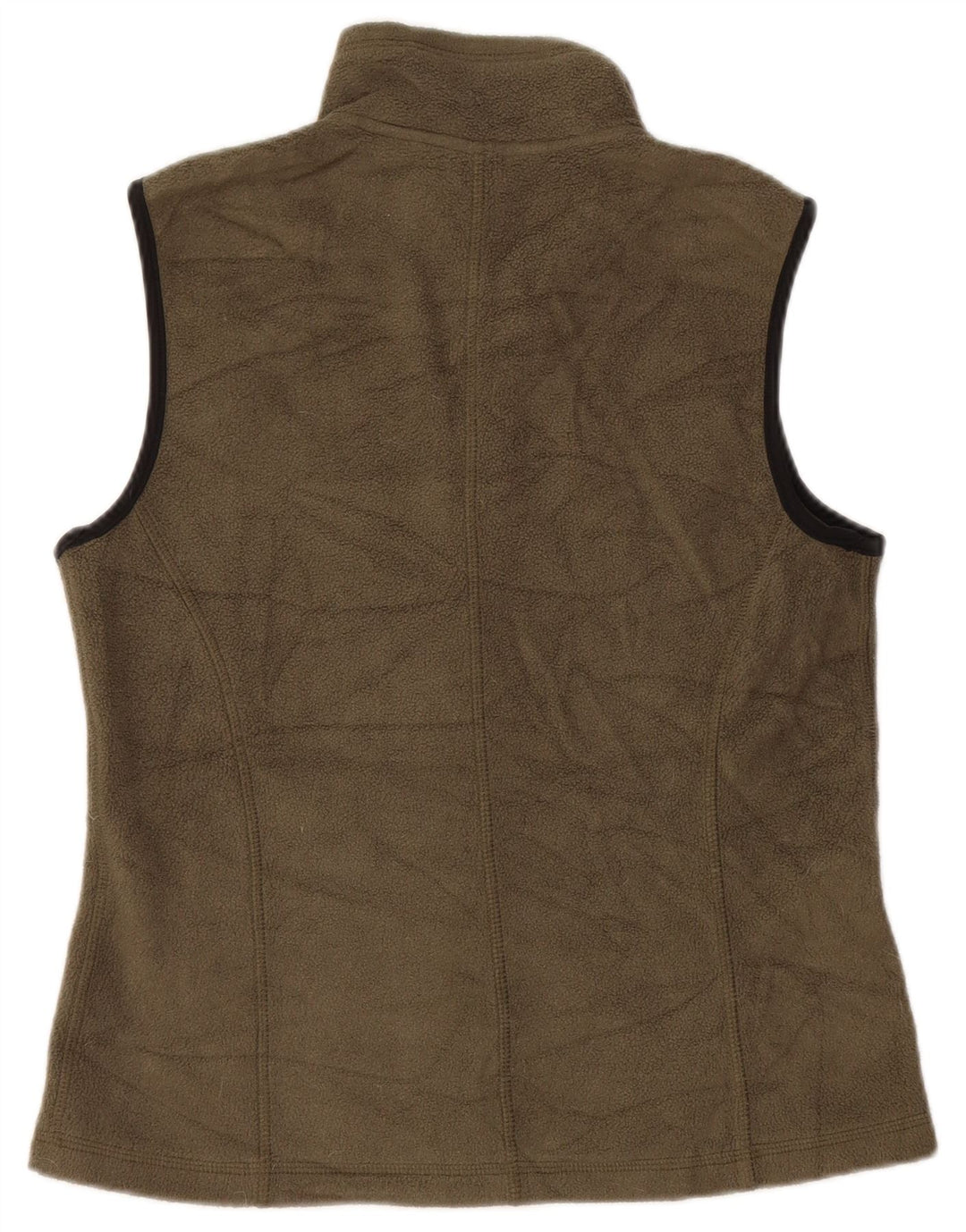 Eddie Bauer Damen Fleeceweste UK 10 Small Khaki Polyester