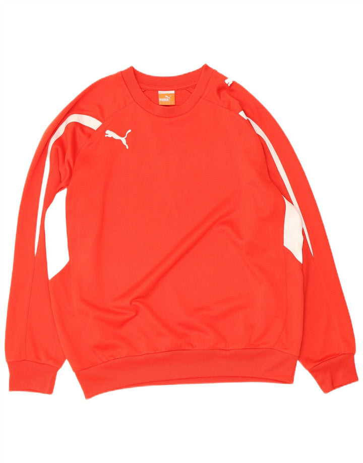 PUMA Herren-Sweatshirt-Pullover, Mittelrotes Farbblock-Polyester