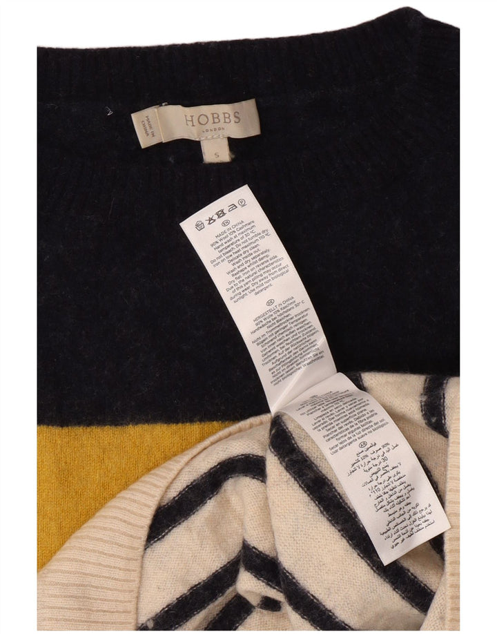 HOBBS Damen-Pullover mit U-Boot-Ausschnitt, Gr. 10, klein, gelb, gestreift, Wolle