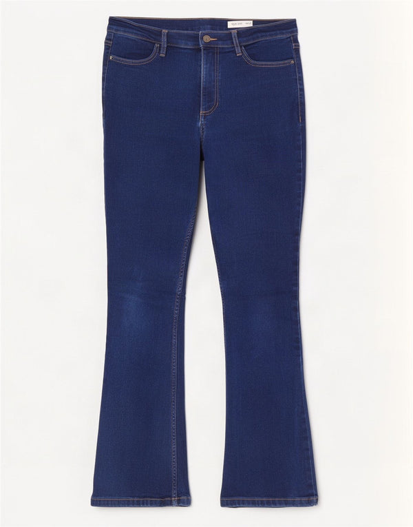 Marks & Spencer Damen Slim Bootcut Jeans UK 14 Large W32 L29 Marineblau