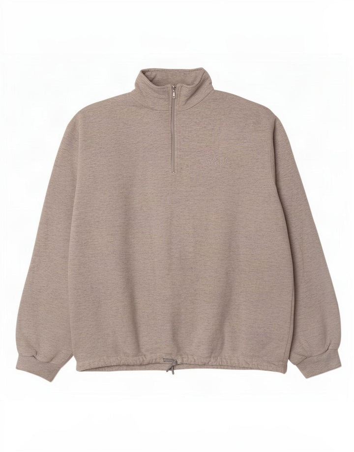 Asics Damen-Sweatshirt mit Reißverschluss am Hals, UK 20 2XL, Grau meliert