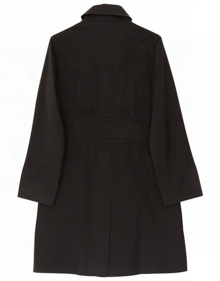 Mossimo Damen Trenchcoat UK 14 Medium Schwarz