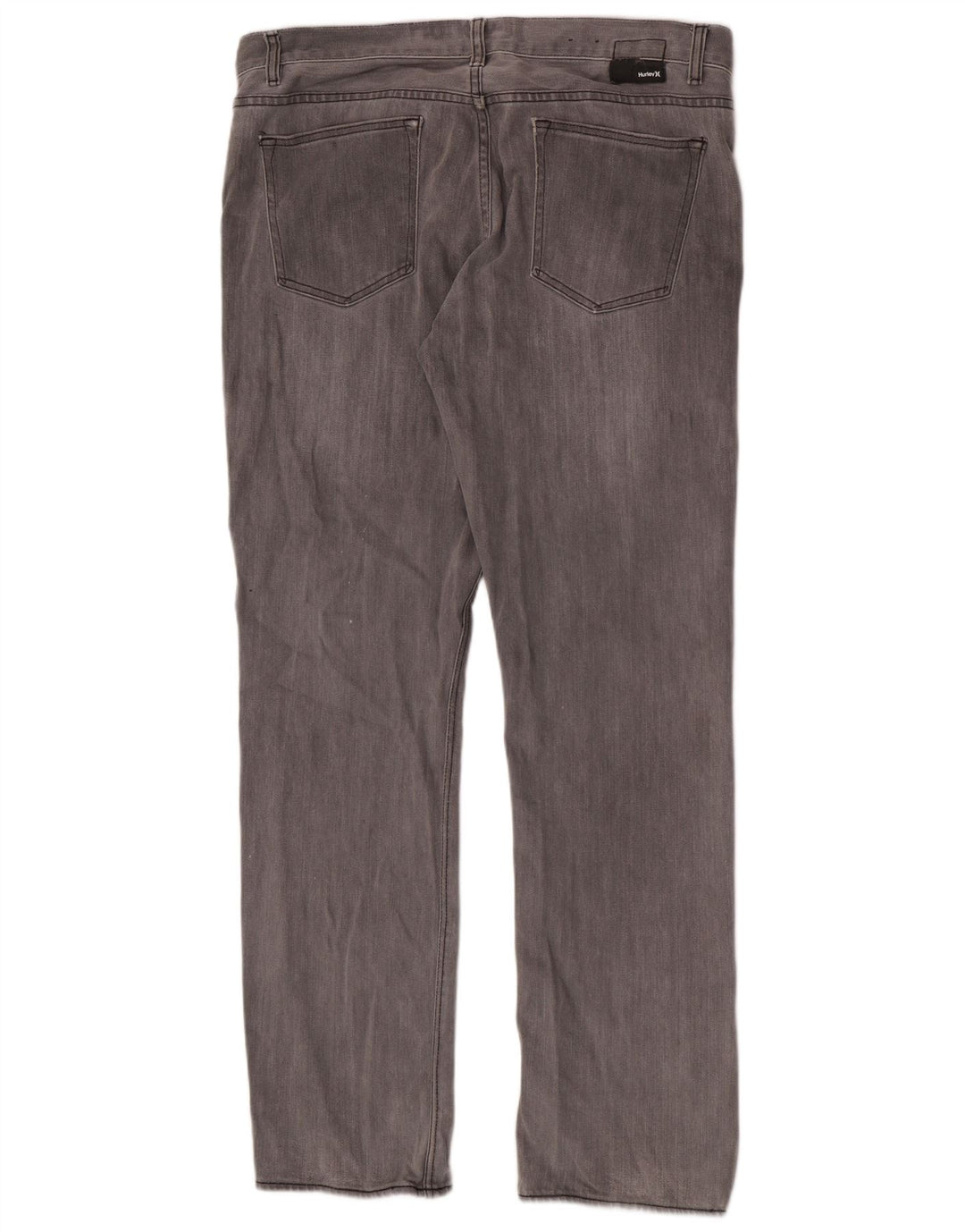 Hurley Herren Straight Jeans W36 L33 Graue Baumwolle