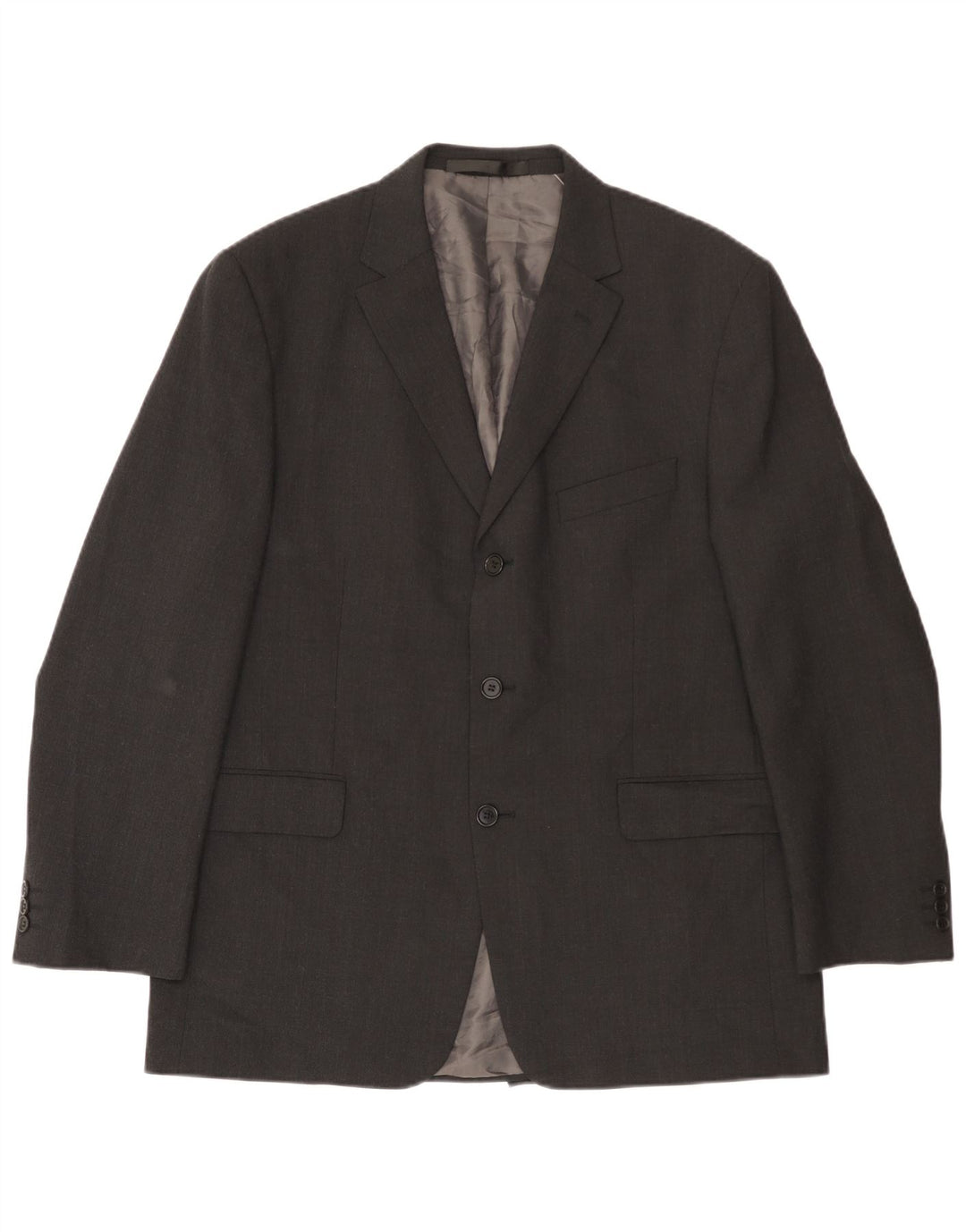 Marks & Spencer Herren-Blazer mit 3 Knöpfen, Gr. 42, Größe L, Grau, Polyester