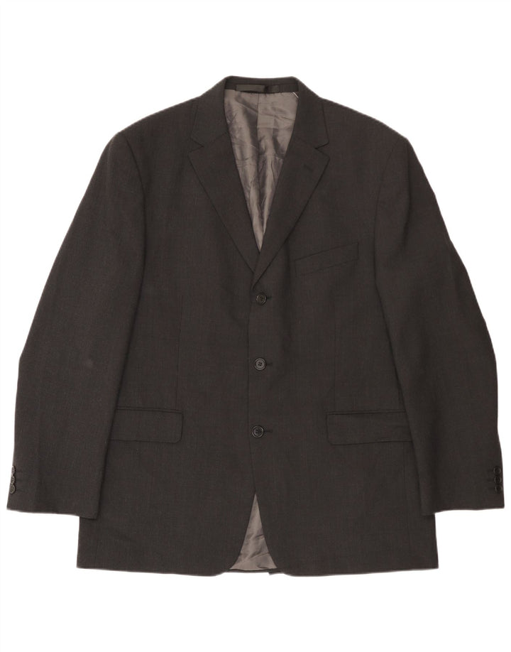 Marks & Spencer Herren-Blazer mit 3 Knöpfen, Gr. 42, Größe L, Grau, Polyester