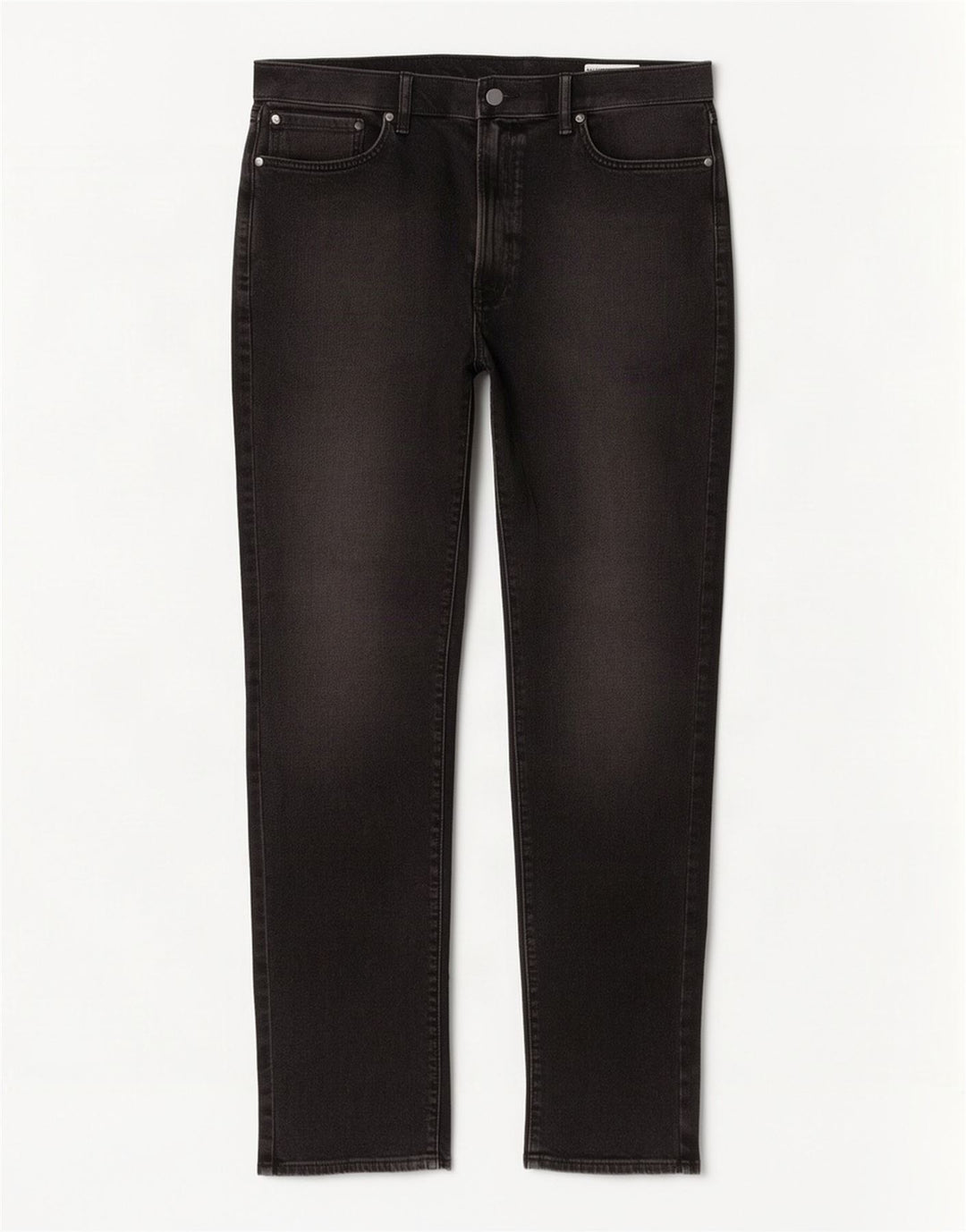 Marks & Spencer Herren Tapered Jeans W38 L33 Schwarze Baumwolle
