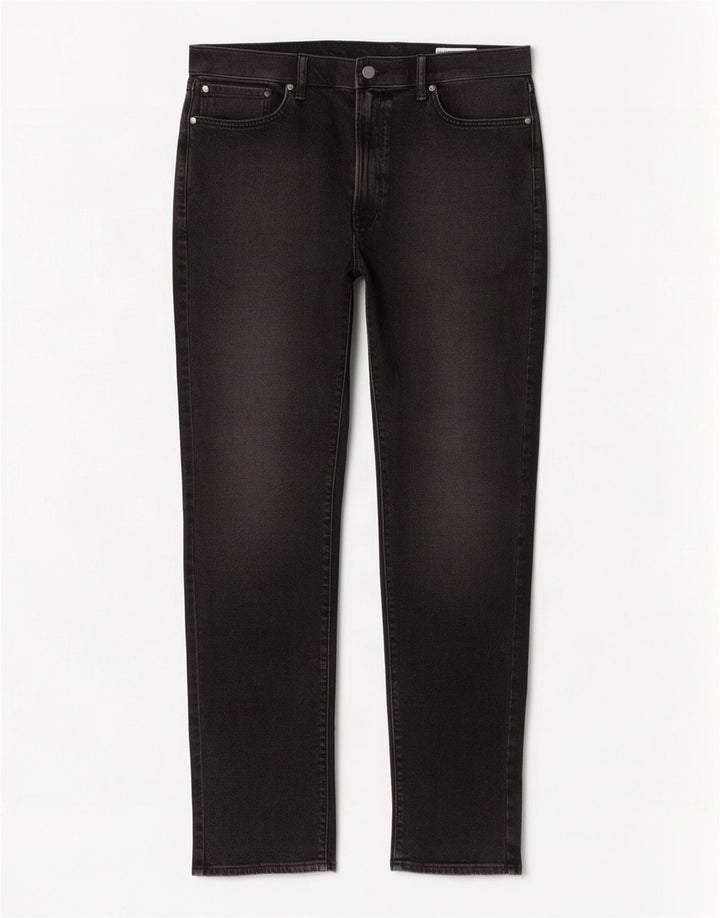 Marks & Spencer Herren Tapered Jeans W38 L33 Schwarze Baumwolle