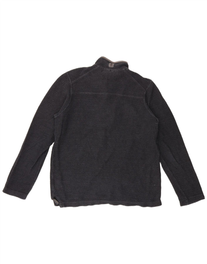 Mountain Warehouse Herren-Sweatshirt mit Knopfkragen, Größe S, Marineblau