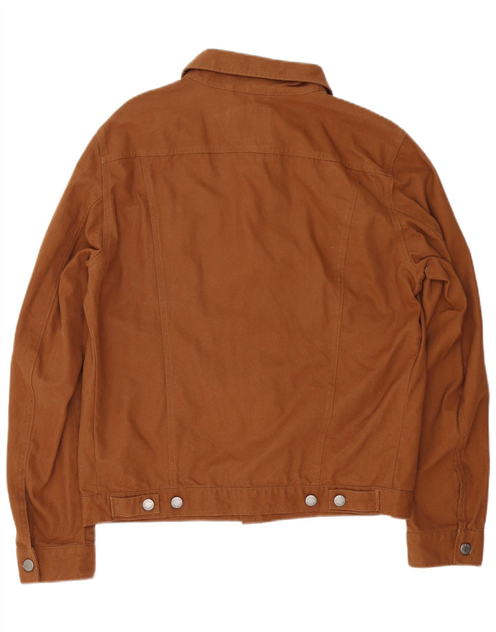 Guess Herren Bomberjacke UK 38 Mittelbraune Baumwolle