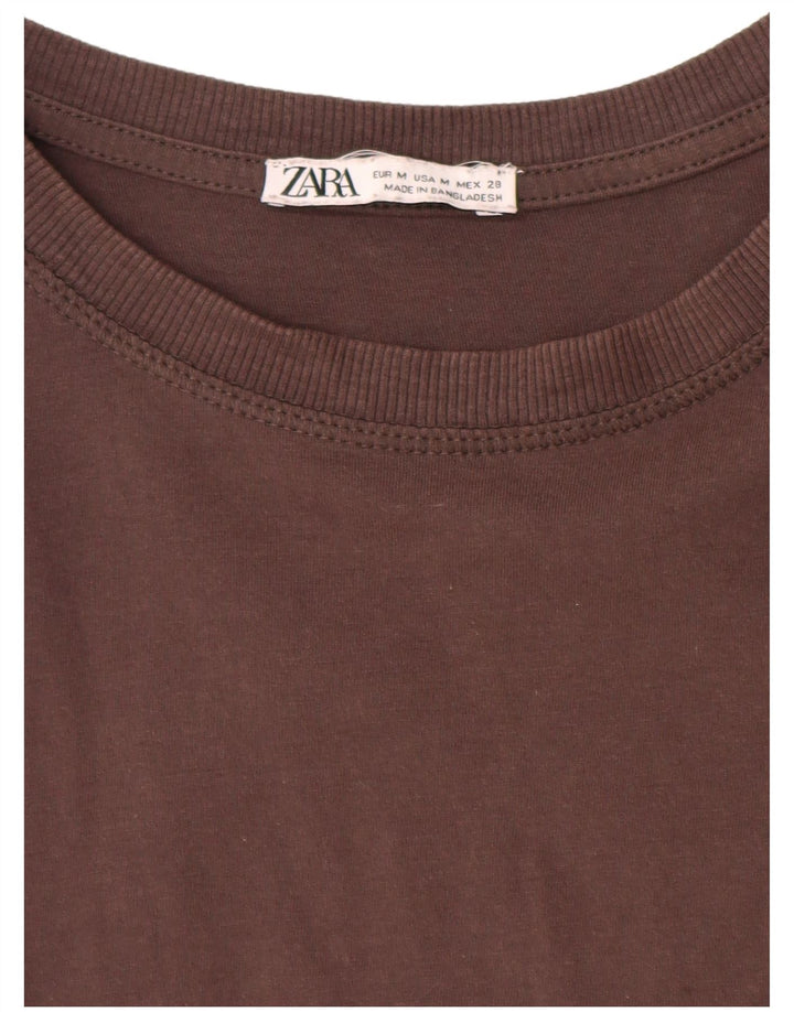 Zara Damen Weste Top UK 14 Mittelbraun