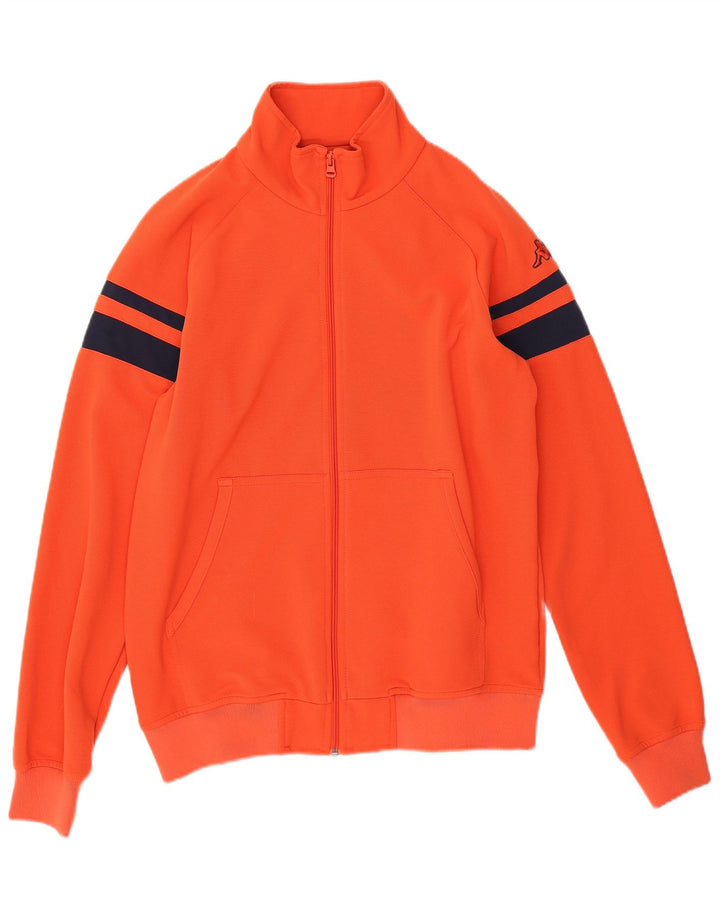 Kappa Herren-Trainingsanzug-Top-Jacke, Mittelrotes Farbblock-Polyester
