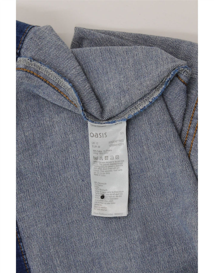 Oasis Damen Jeansrock UK 12 Medium W30 Blaue Baumwolle