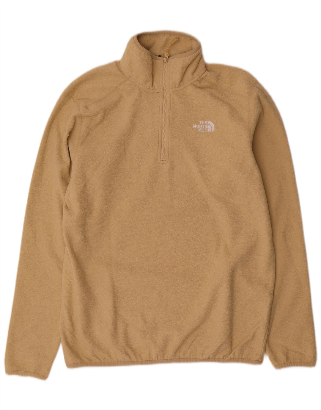 The North Face Herren-Fleecepullover mit Reißverschluss am Hals, mittelbeigefarbenes Polyester