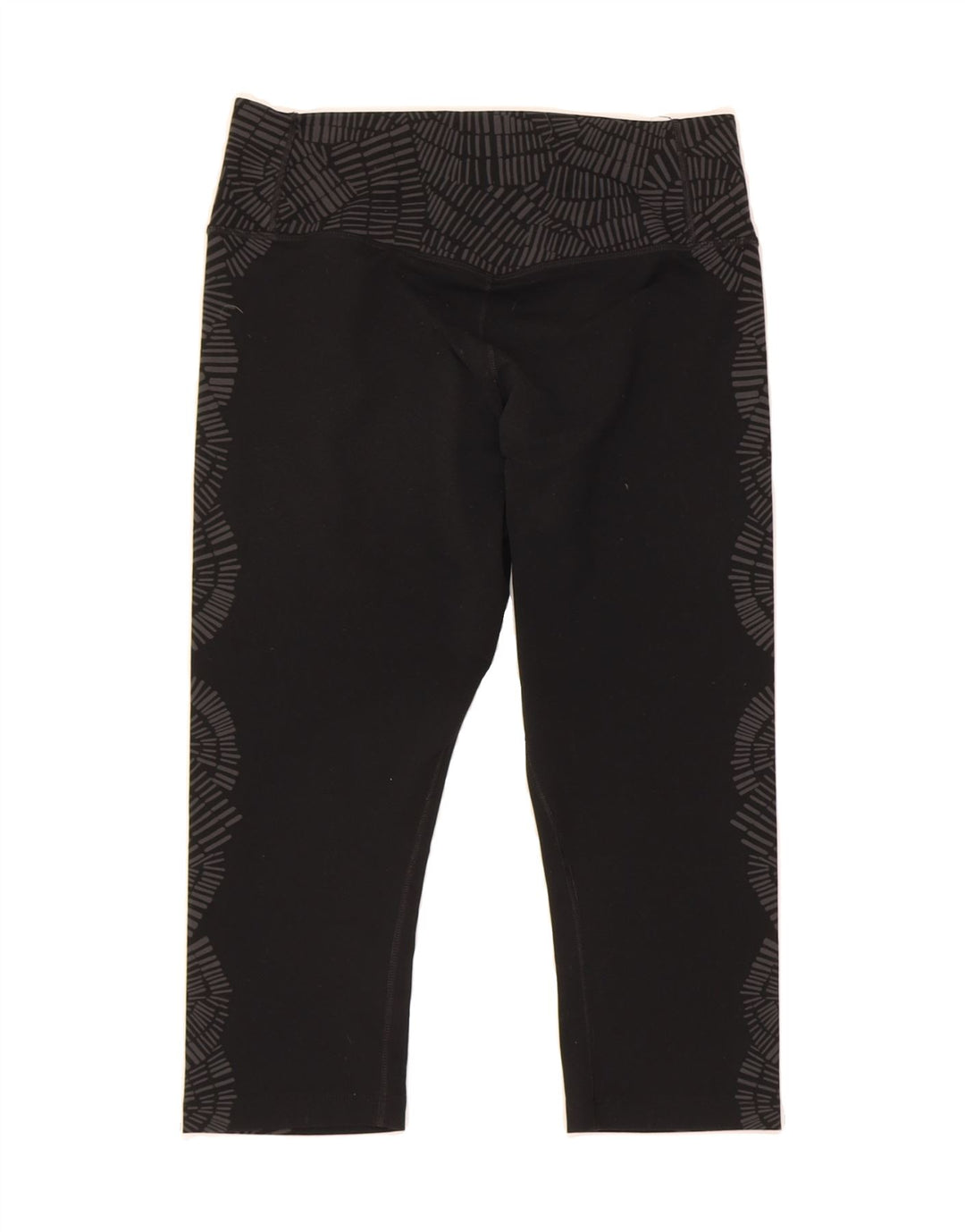 NIKE Womens Dri Fit Abstract Pattern Capri Leggings UK 14 Medium  Black Vintage Nike and Second-Hand Nike from Messina Hembry 