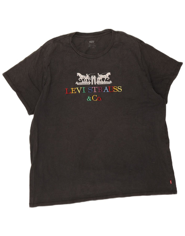 Levi's Herren T-Shirt mit Grafik, 2XL, Schwarz