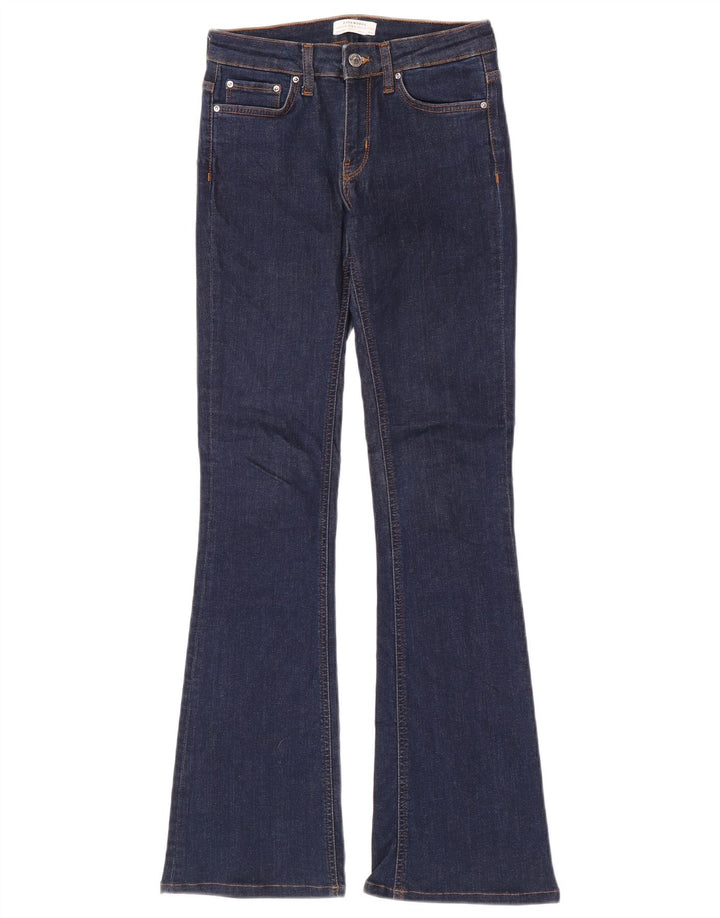 Zara Damen Schlagjeans EU 34 2XS W24 L31 Marineblau