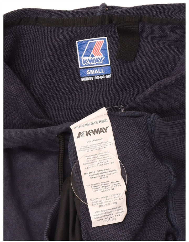 K-Way Herren-Kapuzenpullover, klein, marineblau, Baumwolle