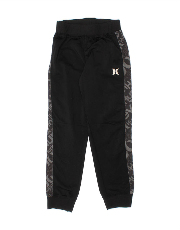 HURLEY Boys Graphic Tracksuit Trousers Joggers 6-7 Years  Black Polyester Vintage Hurley and Second-Hand Hurley from Messina Hembry 