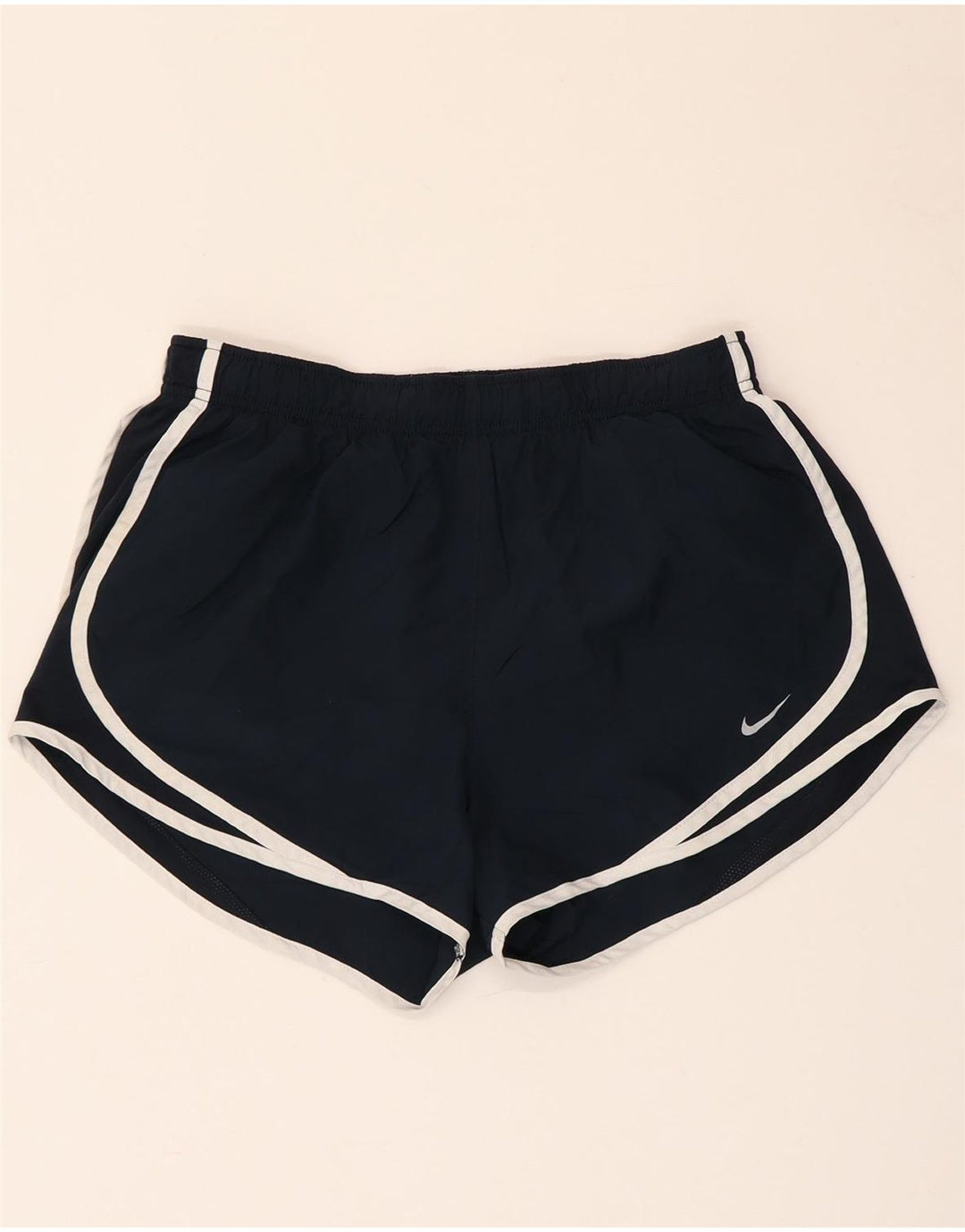 NIKE Damen Dri Fit Sport Shorts UK 14 Medium Marineblau Polyester