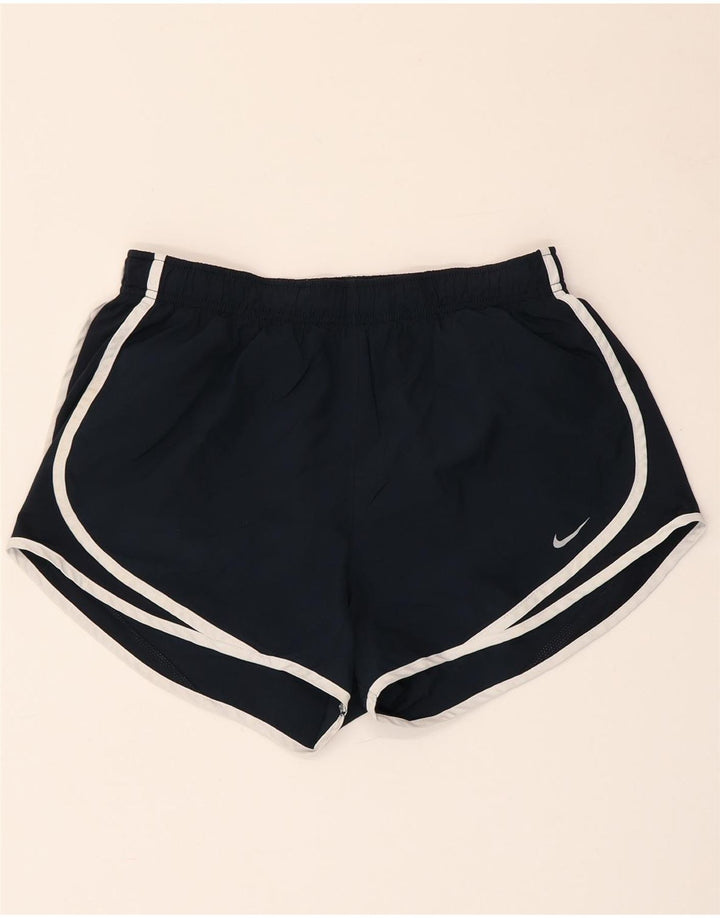 NIKE Damen Dri Fit Sport Shorts UK 14 Medium Marineblau Polyester