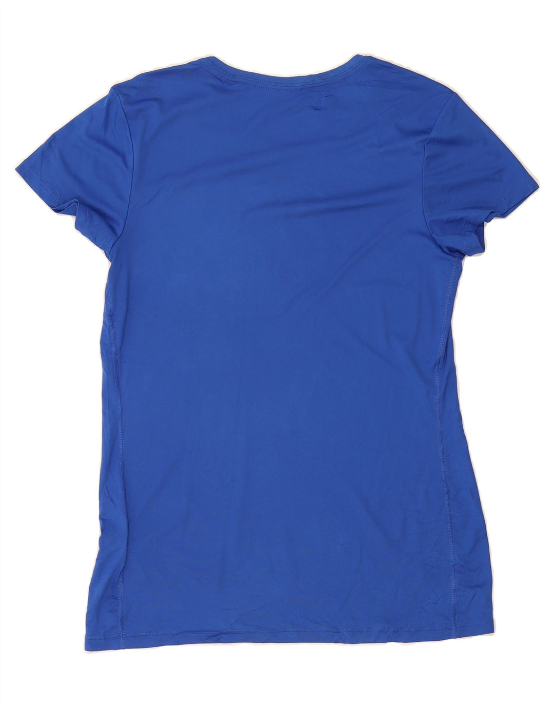 NIKE Womens Dri Fit Graphic T-Shirt Top UK 12 Medium Navy Blue Polyester Vintage Nike and Second-Hand Nike from Messina Hembry 