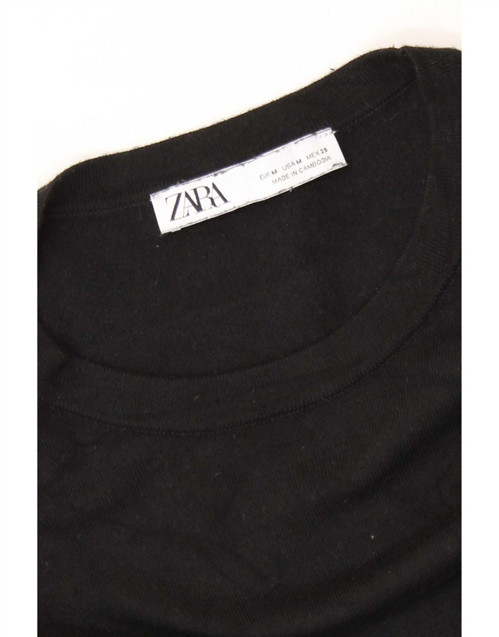 Zara Damen-Pullover mit Rundhalsausschnitt, Gr. 12, mittelschwarz