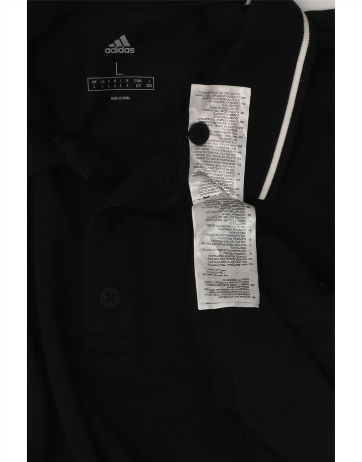 Adidas Herren Poloshirt Große schwarze Baumwolle