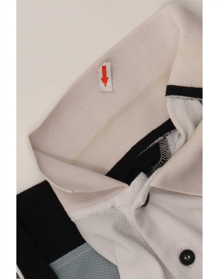 AUSTRALIAN L'ALPINA Herren-Poloshirt, groß, weißes Farbblock-Polyester