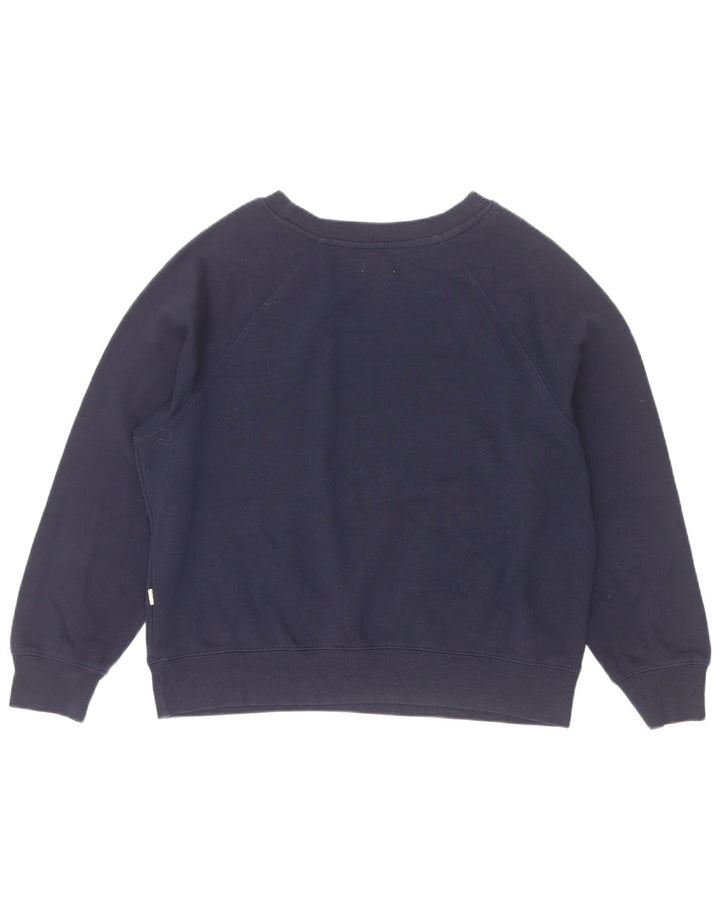 Saltrock Damen Grafik-Sweatshirt-Pullover UK 12 Medium Marineblau Baumwolle