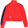 Superdry Damen Crop Trainingsanzug Top Jacke UK 14 Large Rot Farbblock
