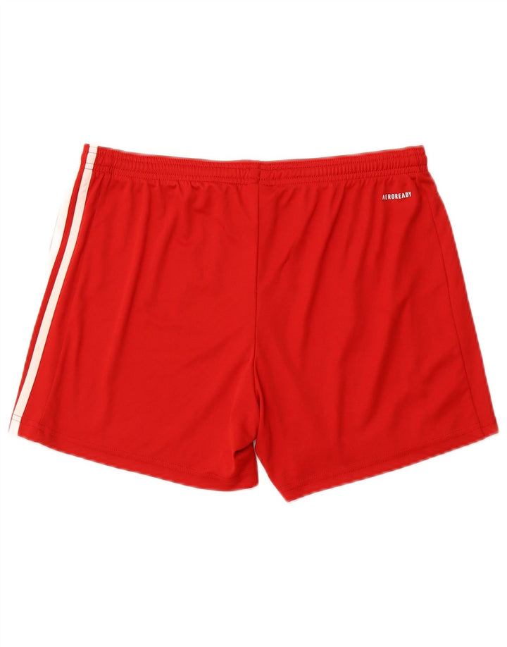 ADIDAS Damen Aeroready Sport Shorts UK 16/18 Large Rot Polyester
