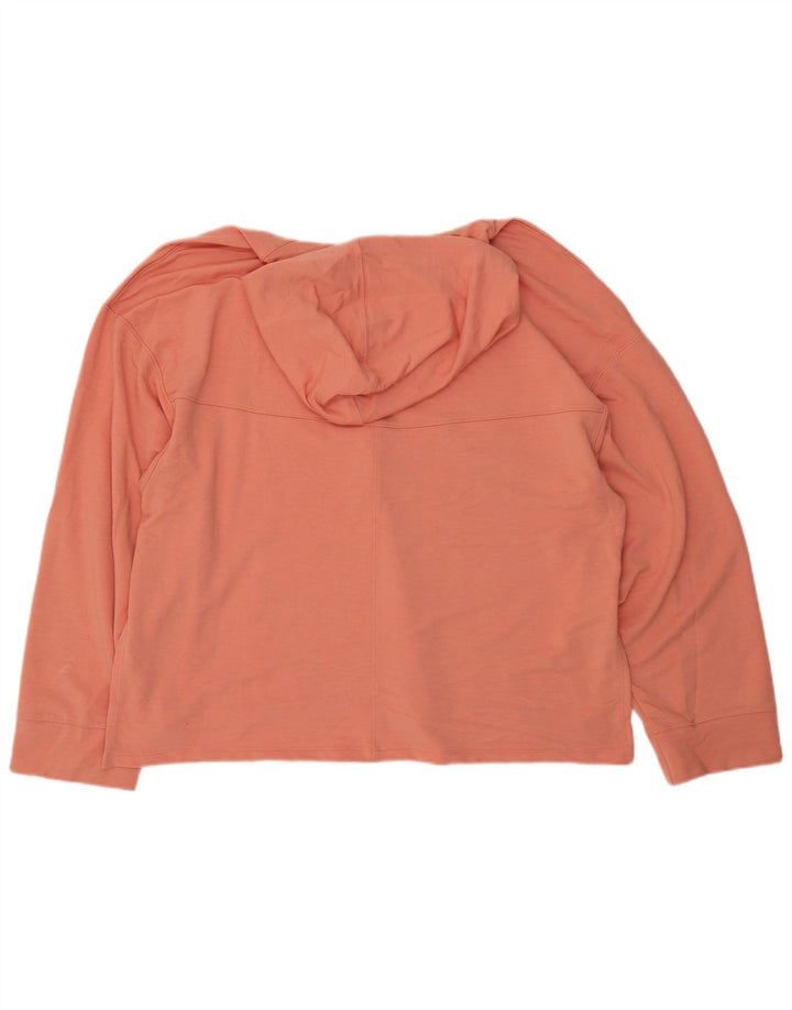 Nike Damen Dri Fit Übergroßer Kapuzenpullover UK 16 Large Orange Polyester