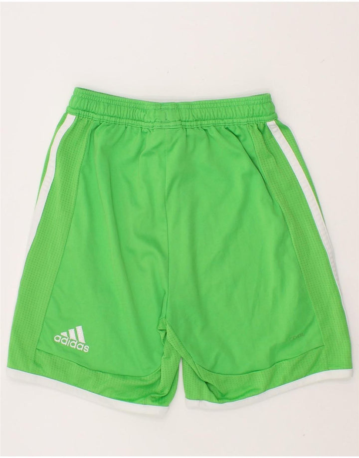 ADIDAS Boys Sport Shorts 7-8 Years  Green Polyester Vintage Adidas and Second-Hand Adidas from Messina Hembry 