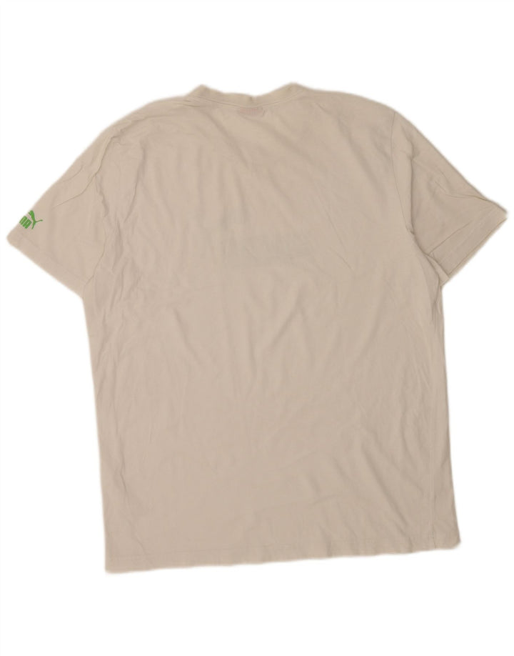 Puma Herren T-Shirt mit Grafik, Größe L, Weiß