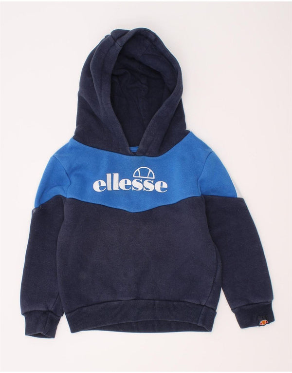 Ellesse Jungen-Pullover mit grafischem Kapuzenpullover, 2–3 Jahre, marineblau, Colourblock-Baumwolle