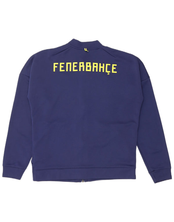 ADIDAS Mens Graphic Tracksuit Top Jacket Medium Navy Blue Polyester