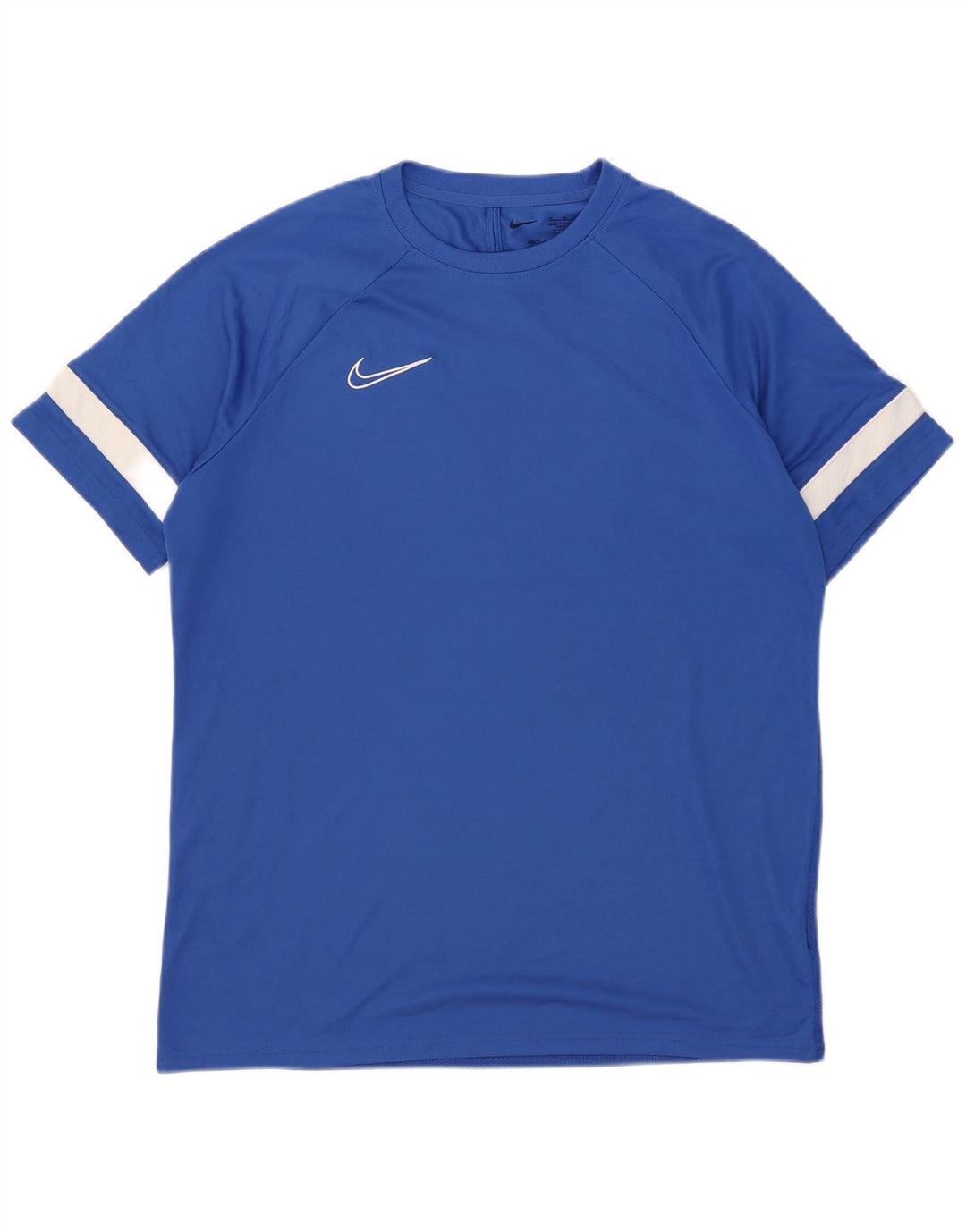 Nike Herren Dri Fit T-Shirt Top XL Blaues Colourblock-Polyester