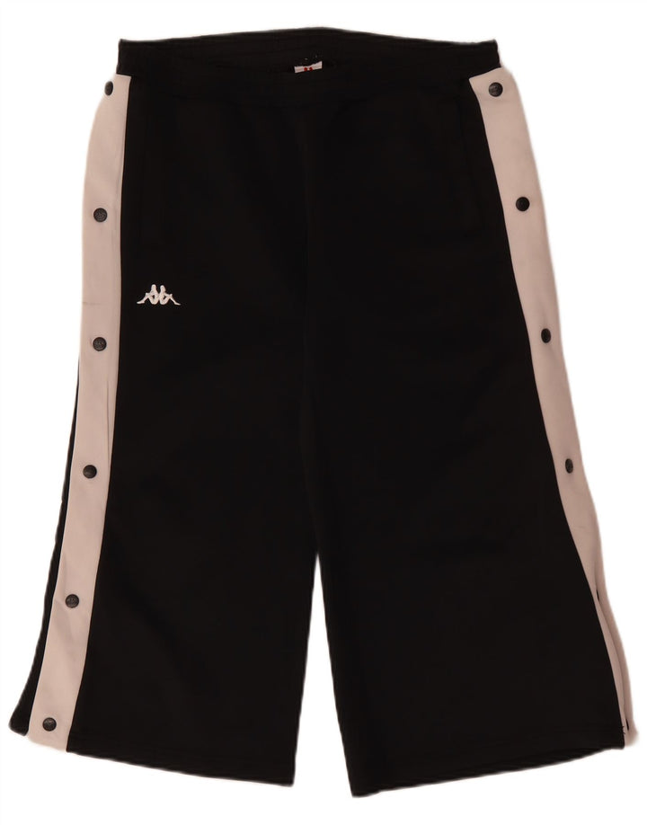 KAPPA Capri-Trainingshose für Damen, UK 16, Größe L, Schwarz, Farbblock