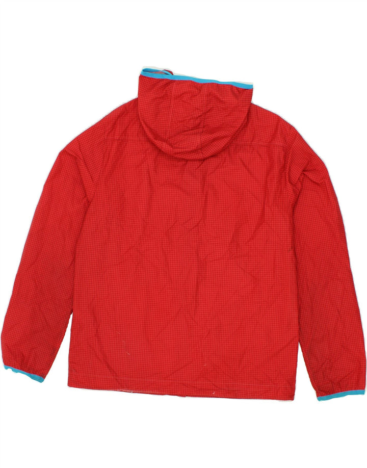 PUMA Mens Hooded Rain Jacket UK 38 Medium Red Check Polyester Vintage Puma and Second-Hand Puma from Messina Hembry 