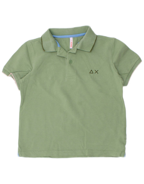 Sun68 Poloshirt für Jungen, 5–6 Jahre, grüne Baumwolle