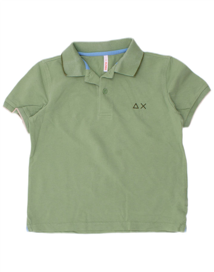 Sun68 Poloshirt für Jungen, 5–6 Jahre, grüne Baumwolle