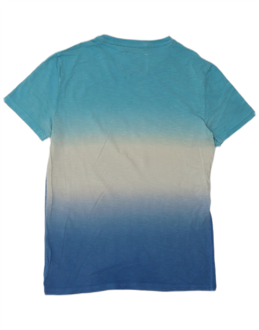 Superdry Herren-T-Shirt-Oberteil, klein, blaue Batik-Baumwolle