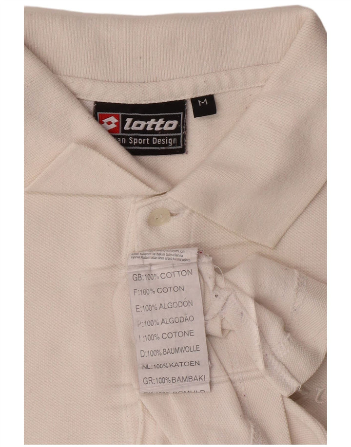 LOTTO Herren-Langarm-Poloshirt aus mittelweißer Baumwolle