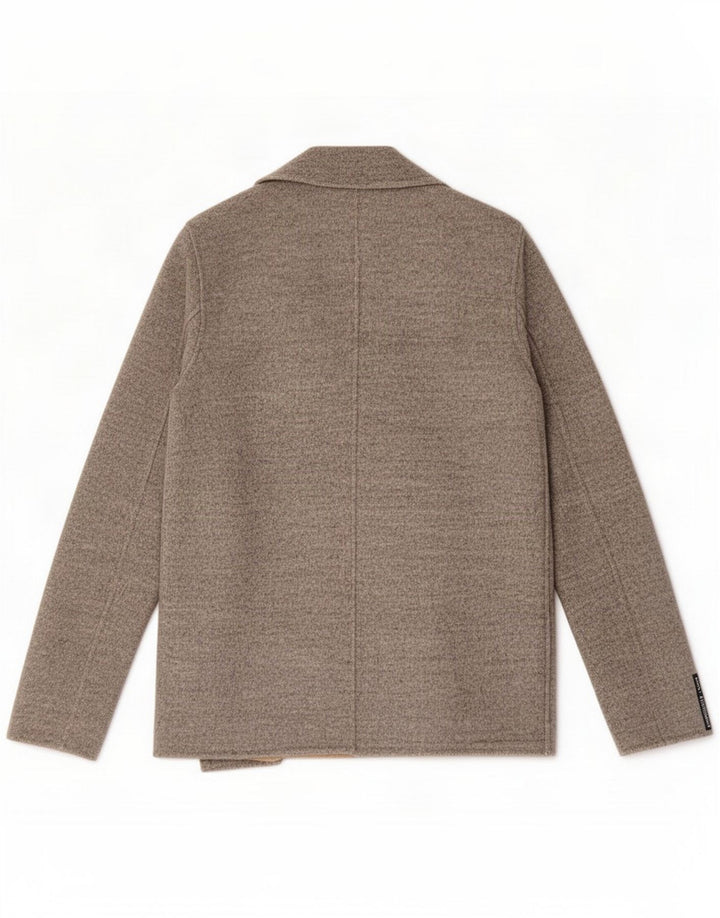 Massimo Dutti Womens Open Blazer Jacket UK 14 Medium Grey Wool