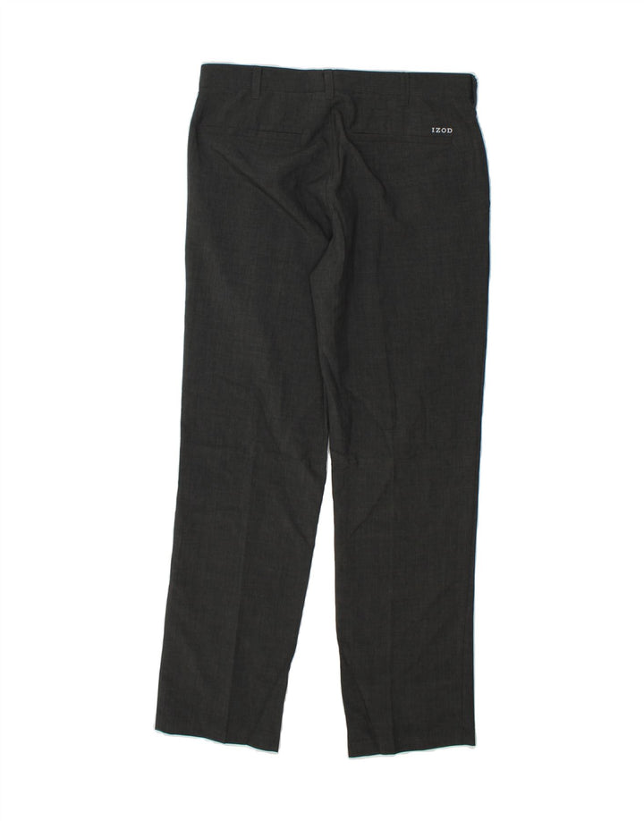 IZOD Mens Golf Straight Chino Trousers W32 L30 Grey Polyester Vintage Izod and Second-Hand Izod from Messina Hembry 