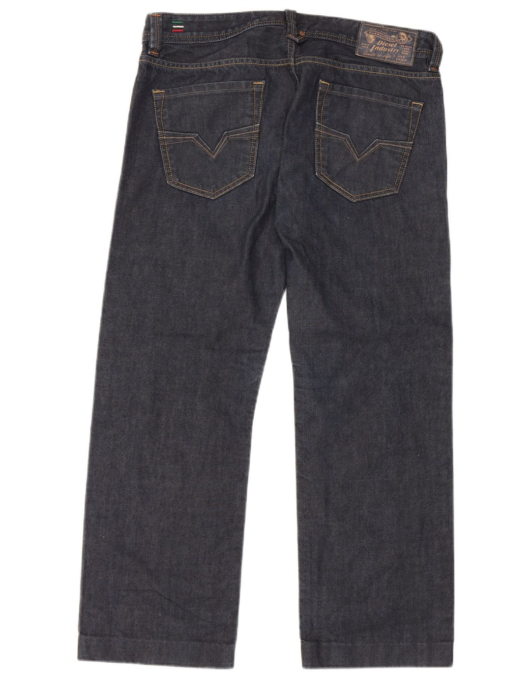 Diesel Herren Straight Jeans W32 L27 Marineblaue Baumwolle